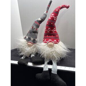 Festive Nordic Gnome Decorative Holiday Shelf Sitters Set Of 2 Makers Holiday Ch